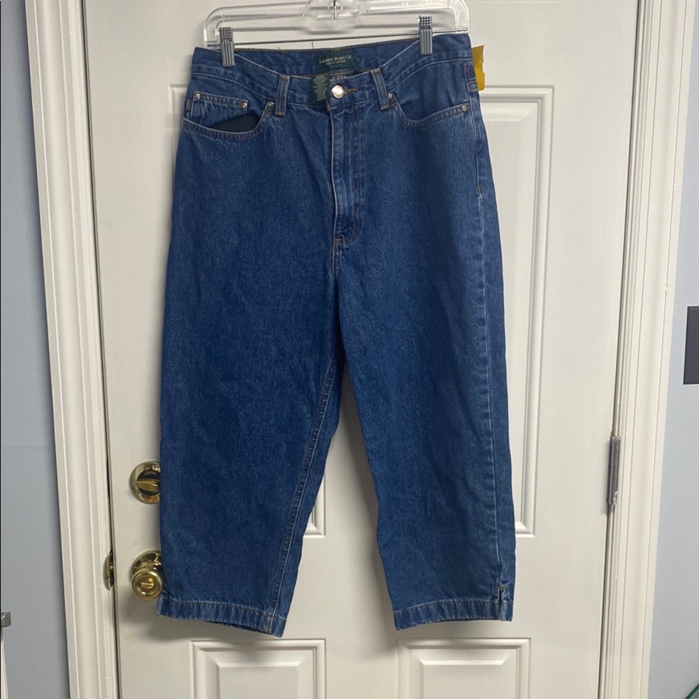 Classic Blue Denim Capris